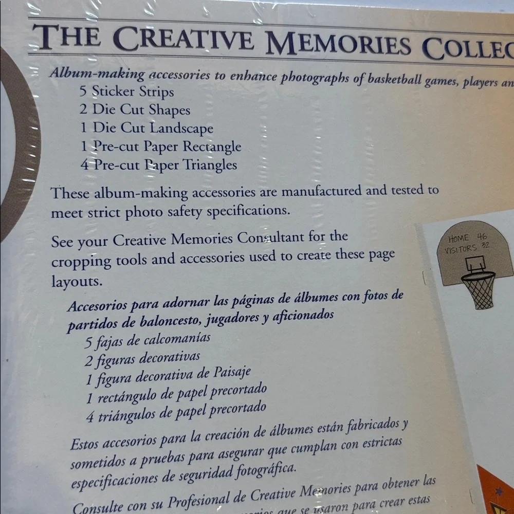 Creative Memories Basketball Combination Pack Junk Journaling High School